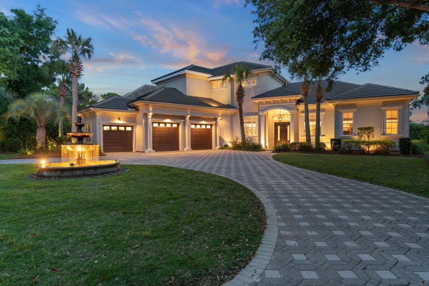 Welcome to luxury Destin living at its best! 515 Regatta Bay Blvd is a stunning golf course home overlooking the 15th and 16th holes and lakes in the sought after gated-community of Regatta Bay, one of Destin's premier golf communities that has been named a Golf Digest's Top Places to Play in North America. You will hear the tranquil sounds of the stately fountain as you step through the front doors into the bright, airy, open concept first floor which features 12-13 foot ceilings throughout, crown molding, smart Lutron Caseta lighting and tray ceilings in the living room and primary suite. The custom gourmet kitchen is made for entertaining and is equipped with a Wolf seven burner gas stove, Bosch dishwasher, and a Sub-Zero refrigerator, along with a Scotsman ice maker.  There is ample counter space and cabinets with a large custom pantry area and laundry room, both conveniently located off the kitchen. The large laundry room was recently fully updated with new cabinetry and quartz countertops.  The kitchen opens to the spacious living area, which features a gas fireplace and overlooks the pool, lanai, and the golf course. The downstairs primary suite includes his and her walk-in closets and adjoins the master bath and a flex space, currently used as a workout room.  An office, also currently used as a child's playroom, is located off the living area. The second level hosts 3 bedrooms and 2 baths and provides access to the second-floor screened-in sitting area with impressive views of the lake and golf course.  The current owners have paid close attention to detail, making many upgrades and improvements to the home. Enjoy the peace of mind that comes from a new whole-home 32kW Generac generator (installed in 2021). Additional improvements include:  two new air conditioners and air handlers (upstairs and downstairs), pool replastering with decorative tile, screening-in the 2nd-floor balcony, custom luxury pantry, newly renovated laundry room, and LVP flooring.   The curb appeal is exquisite with lush landscaping, a custom lighted outdoor fountain, and a circular paver driveway. The large garage accommodates two full-size parking spaces and a golf cart parking space. The current owners are also offering several items that may convey with the home if desired by the buyer, including all TVs ( including an 85"Sony, a 75" Samsung Frame TV and outdoor TVs), a 10-foot custom wood dining table with 8 Restoration Hardware chairs, Restoration Hardware bar stools, Restoration Hardware master bedroom furniture set and a 2022 Electric ICON six-seat golf cart, and much more. A complete list of these items is available for review, as is an owner list of improvements. 515 Regatta Bay Blvd is more than just a home, it is a lifestyle facilitated by the many amenities Regatta Bay has to offer.  In addition to the top rated golf course, residents of Regatta Bay enjoy the community pool, kids pool, tennis and pickleball courts, playground and clubhouse. Take your golf cart to the clubhouse for dinner, to the beach for a relaxing day or a short drive to the shops and restaurants of Destin Commons. This is truly a home not to be missed.  Buyer to verify all dimensions.