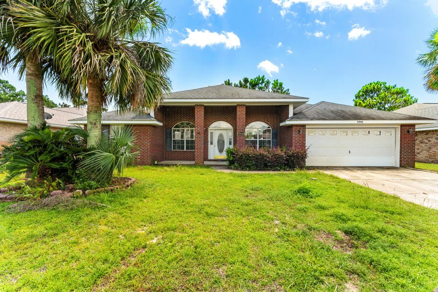 LAKEFRONT PROPERTY IN NAVARRE! This brick home offers a beautiful lot that rests just off the water. Off the entry is a bonus space, perfect for an office, and the formal dining room. The living room has cathedral ceilings and beautiful views of the lake. The kitchen offers an eat-in area breakfast bar and access to the formal dining room. The master bedroom is framed by a window looking onto the lake and double door leading to the covered patio. The master ensuite has an abundance of space with double vanity, separate shower, and garden tub. The three additional bedrooms and bathroom give plenty of space for entertaining and family. Enjoy your days on the covered patio looking out on the beautiful views. Schedule your showing today and let us welcome you home!