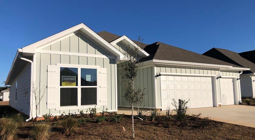 Price reduced for a limited time. Located conveniently within driving distance to Niceville, Destin, and the world-famous white sandy beaches of 30A in South Walton County, Hammock Oaks boasts large spacious homesites surrounded by lush greenery, mature trees and water features for outdoor enjoyment. The 'Hawthorn' plan features a 3 Car garage, spacious back porch, Hardie siding, 9' ceilings, LVP flooring, Ivory shaker style cabinetry in the kitchen and bathrooms, quartz countertops, and a modern tile shower.  This energy efficient home offers 'Home is Connected' Smart Home package, DEAKO switches, 1-year builder warranty and 10-year structural warranty.