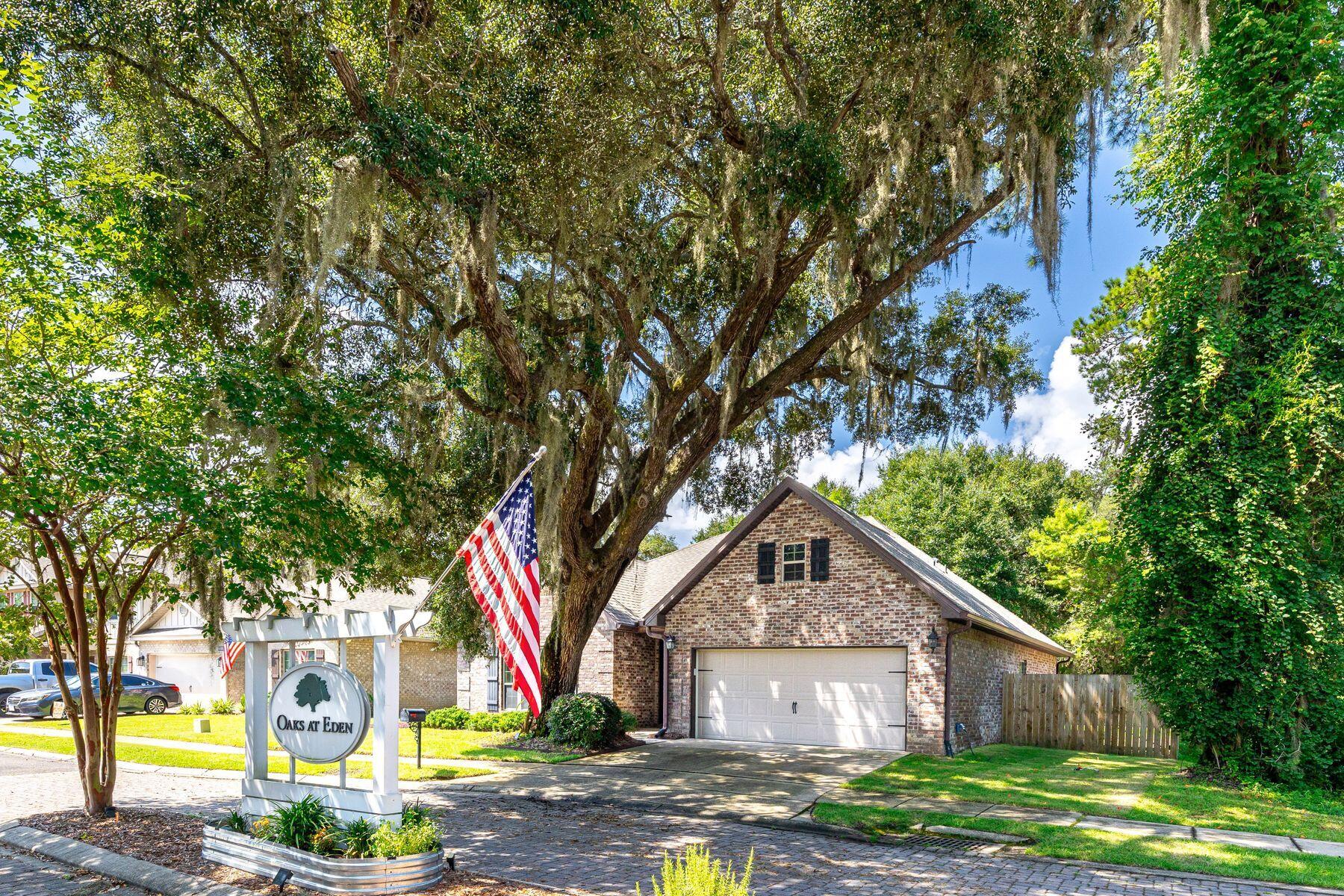An exceptional opportunity in Point Washington- this beautifully maintained brick home, proudly offered by the original owner and formerly showcased as the neighborhood model home, combines quality construction with thoughtful design. It's an ideal choice for a primary residence or long-term rental investment.Located in the sought-after neighborhood of Oaks at Eden, the home features three bedrooms, two bathrooms, and an open floor plan that offers both comfort and functionality. The kitchen, complete with granite countertops and a spacious dining area, seamlessly connects to the living room, making it perfect for everyday living or entertaining guests. Trey ceilings enhance the living area and primary suite, while a vaulted ceiling adds charm to the guest bedroom. Additional highlights include a spacious two-car garage, a fully fenced backyard, and a tranquil setting surrounded by historic oak and pine trees. A gated side yard provides room for your boat trailer. Enjoy peaceful walks to Eden Gardens State Park, access to the nearby boat launch, and all the dining, shopping, and entertainment that 30A has to offer.