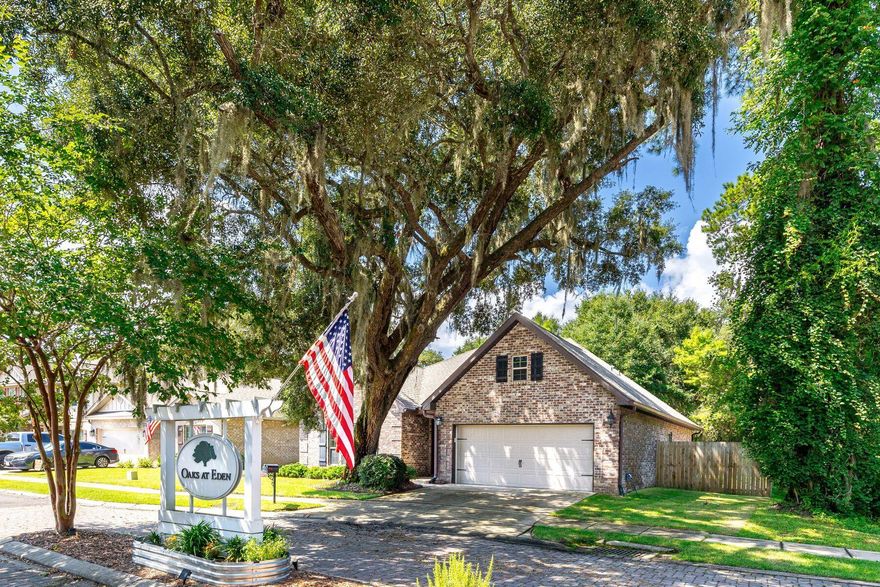 An exceptional opportunity in Point Washington- this beautifully maintained brick home, proudly offered by the original owner and formerly showcased as the neighborhood model home, combines quality construction with thoughtful design. It's an ideal choice for a primary residence or long-term rental investment.Located in the sought-after neighborhood of Oaks at Eden, the home features three bedrooms, two bathrooms, and an open floor plan that offers both comfort and functionality. The kitchen, complete with granite countertops and a spacious dining area, seamlessly connects to the living room, making it perfect for everyday living or entertaining guests. Trey ceilings enhance the living area and primary suite, while a vaulted ceiling adds charm to the guest bedroom. Additional highlights include a spacious two-car garage, a fully fenced backyard, and a tranquil setting surrounded by historic oak and pine trees. A gated side yard provides room for your boat trailer. Enjoy peaceful walks to Eden Gardens State Park, access to the nearby boat launch, and all the dining, shopping, and entertainment that 30A has to offer.