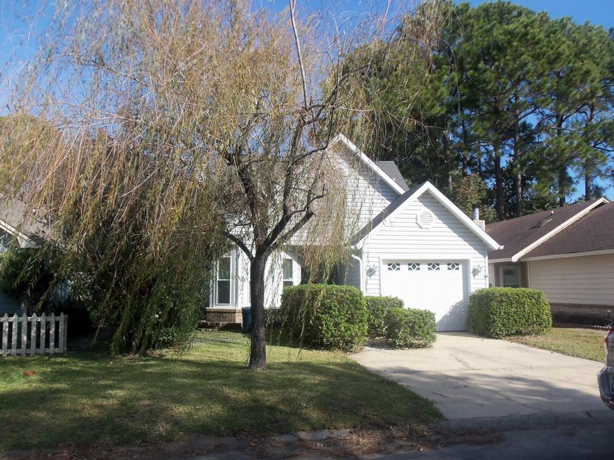 Lovely two story home tucked away on a quiet street. This home has a lot of natural light along with an open floor plan and is very comfortable! The fabulous kitchen has ample cabinets along with a breakfast nook. There is also a formal dining room area. The living room has vaulted ceilings and a cozy wood burning fireplace. An amazing plus is that the master bedroom and bath are located on the first floor!! The master bath has an additional larger closet too. The stairway has open walls leading up to the loft and additional bedrooms. The loft is comparable in size to that of a bedroom and can be used as an office, craft area or playroom. Up to a medium size pet (50lb) pet allowed with non-ref pet fee. Available March, 16th!