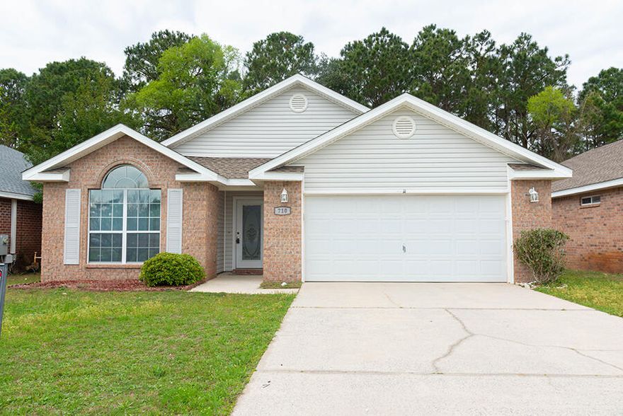 *PET FRIENDLY* Nestled in a prime location, this charming all-brick, 4-bedroom home is centrally positioned at the back gate of Hurlburt Field, just minutes away from Eglin AFB. With like new carpet, the home feels fresh and inviting. Inside, you'll find a spacious formal dining room, perfect for family meals or entertaining guests. The cozy living room features a wood-burning fireplace, offering the perfect spot to unwind. Enjoy the peace and privacy of the fenced backyard, ideal for outdoor activities and relaxation. *CATS & ANY SIZE DOG ALLOWED, NO AGGRESSIVE BREEDS* Please note, there is no lawn pump or sprinkler system & the home requires both gas & electric utilities. Smoking is not permitted inside the home or garage.