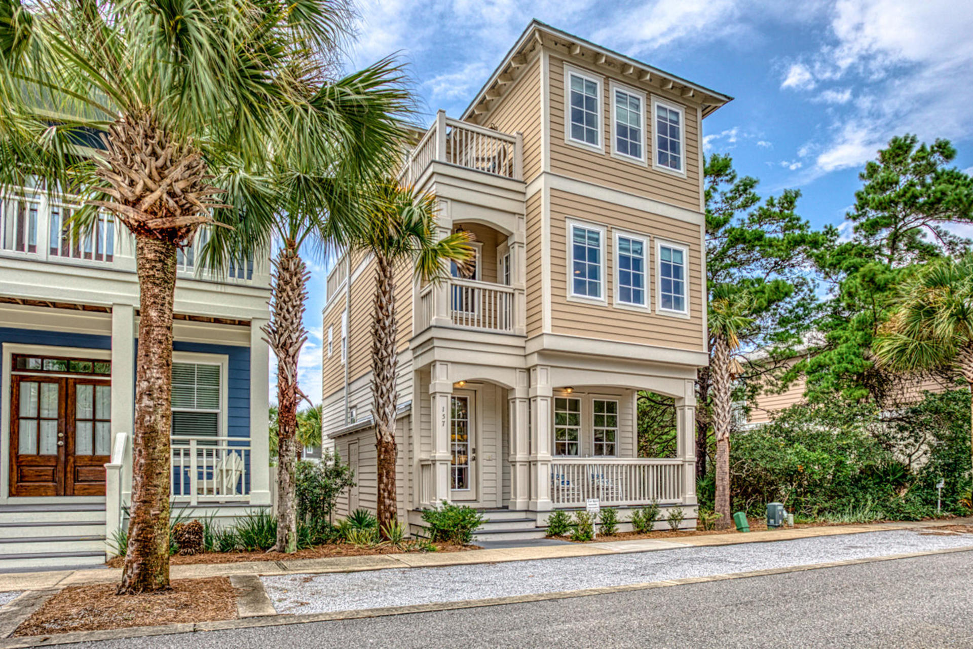 Custom built home in Seacrest Beach exudes understated luxury living at the beach.. Classic coastal, white washed pine flooring, sets the stage for this chic beach home. Open plan living highlighted w/ white washed beams, ship lap details, exceptional chef's kitchen, walk-in pantry, with eclectic & unique design touches throughout. Offering 3 Master En-suites, 2 en suites offer private porches, large bunk room w/ 4 bunks, 4 more uniquely designed bunks, full bath for the children, convenient half bath off the living room, a 3rd floor deck & attached outdoor storage. Seacrest Beach is located between Rosemary Beach & Alys Beach on 30A.. Amenities include a 12,000 sq ft Lagoon Pool w/ Cafe, Nature Trail, year round Beach Tram to & from your Deeded Beach. Rental revenue projections of $92K.