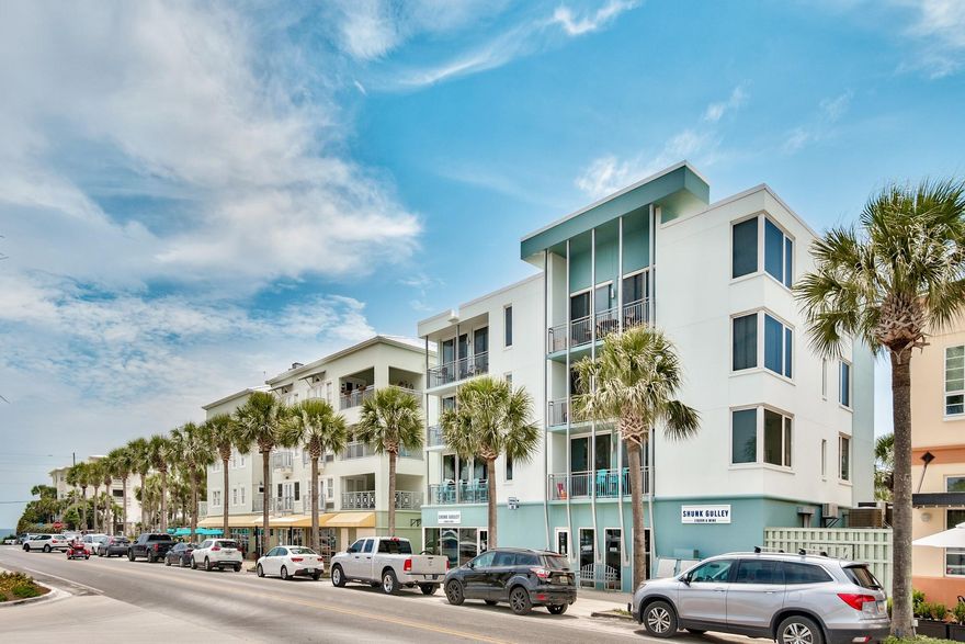 Looking for the PERFECT beach retreat? This luxurious two bed/two bath condo at Six Palms is it! Truly a rare find, this fabulous unit is just STEPS from the beach and located in a boutique building at Gulf Place made up of just 6 units. A spacious balcony with beautiful GULF VIEWS is just one of the features of this unique property. Hardwood floors, granite counter tops, and designer furnishings help make this condo irresistible. Gulf Place boasts a variety of shops, restaurants, and markets, making convenience a wonderful part of your beach getaway. This complex also boasts access to community pools, tennis court, and a community green space where farmer's markets and festivals are often held. This unit would make a perfect choice for a personal beach getaway or as a rental investment.