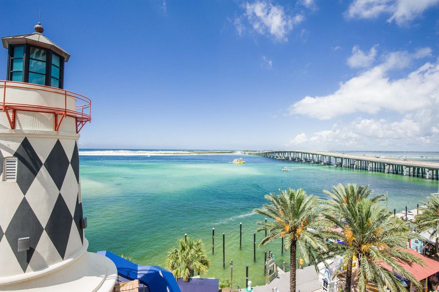 BACK ON MARKET-NO FAULT OF SELLER, buyer back out. It had already met appraisal. Rarely available condo in the East tower at the only full resort in Destin. Similar floor plans/views gross $70k a year! It features 2 master suites, 9-foot ceilings, crown molding throughout, stainless appliances, granite counter tops, breakfast bar, and Italian porcelain floors. The condo has an open and spacious living area, dining room, and kitchen. Relax on on of your 400+ square foot balconies with fabulous water views of Choctawhatchee Bay, Destin Harbor, East Pass, and Gulf of Mexico. Located right on the Harbor with restaurants and entertainment for the whole family.