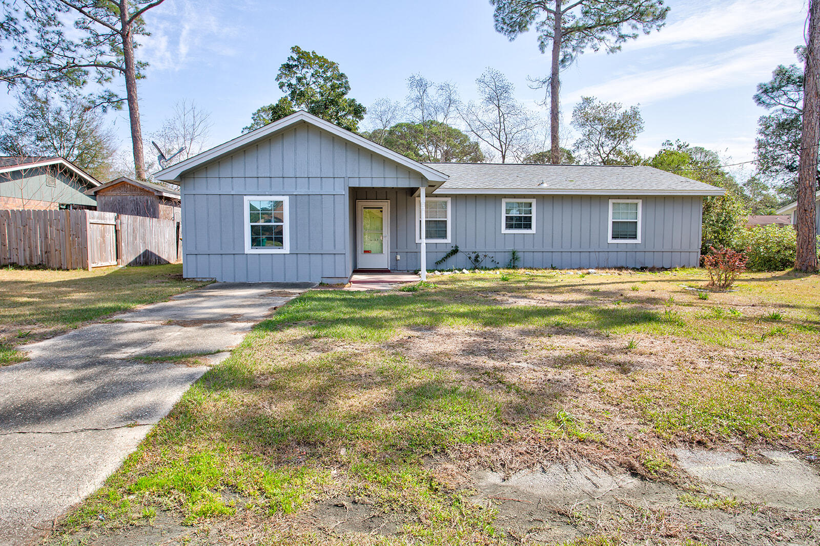Come check out this charming home, centrally located between Hurlburt Field and Eglin AFB! Featuring a spacious open floor plan with a split bedroom design, this home offers 3 comfortable bedrooms and 2 full bathrooms. The garage has been thoughtfully converted into a versatile bonus space! Step outside to the large fenced-in backyard, offering plenty of room for outdoor activities. Well updated kitchen and more! Schedule a showing today!