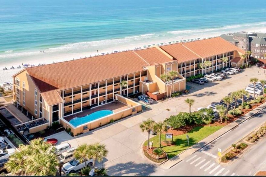 Attention investors! Won't last long with rental numbers like these! Highly sought after first floor, one bedroom with hall bunks in Coral Reef Club. Enjoy the impeccable views right outside your back door of the beautiful white beach and emerald gulf waters.Coral Reef is truly a gem- only 49 units on three floors with a heated pool. Located in the heart of Crystal Beach near Destin Commons, great restaurants and Destin's best kept secret, Henderson Beach State Park.The king size bed, hall bunks, and sleeper sofa accommodates six. This unit, is surrounded by multi million dollar condos and grossed over $85,000 in 2022 and should continue to perform!