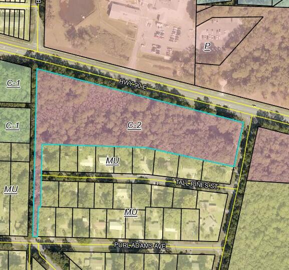 4.82 Acres of Commercial Property Zoned C-2. Located on Hwy 90 in a growing business area, close to schools, hospitals and Hwy 85 with easy access to I-10. Multiple uses allowed, to include retail stores restaurants, RV sales, storage facilities, and many more. Please see the Documents Section for the full list of permissible land uses for C-2 Zoning,