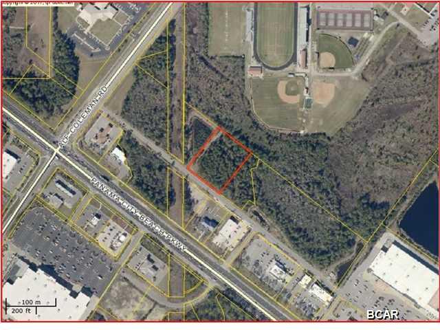 Great Commercial Site in the Heart of PCB, close to Home Depot, Lowe's with easy access to R. Jackson Blvd & Alf Coleman lighted intersections. Site was partially permitted for motel, but would or could be used for variety of commercial uses. Approximately 18,000 SF could be built, subject to exact use and parking requirements.