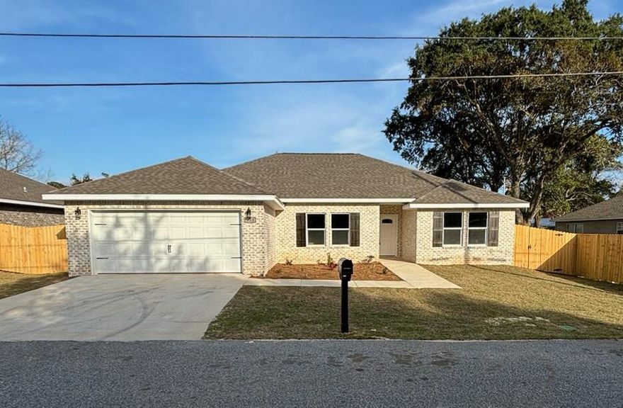 SELLER MAY ASSIST WITH UP TO $10,000 towards Rate Buy Down, Closing Costs or Prepaids with acceptable offer! READY TO MOVE IN. NEW CONSTRUCTION. STAR QUALITY, ALL BRICK, 4 BR. 2 BA. AN ARRAY OF SPECIAL FEATURES! 75' FLAT SCREEN TV, 70' ELECTRIC FIREPLACE, RECESSED BUILT-IN NOOKS, LIVING/GREAT ROOM, DINING AREA, 9 AND 10 FOOT CEILINGS W/CROWN MOLDING. LIVING/GREAT ROOM AND MAIN BR HAVE TRAY CEILINGS ACCENTED WITH RECESSED LIGHTING. NICE SIZED BEDROOMS. CEILING FANS IN ADDITIONAL ROOMS! FULLY LOADED GALLEY KITCHEN EQUIPPED W/UPGRADED STAINLESS STEEL KITCHEN APPLIANCE PACKAGE. CUSTOM BUILT WHITE CABINETS, GRANITE COUNTERTOPS, LVP FLOORING THRU-OUT, WALL PAINT COLOR - REPOSE GRAY,  EPOXY FLOORING IN GARAGE. PHOTOS ARE SAMPLES ONLY. $1600 Lender Credit if you choose to use our preferred lender