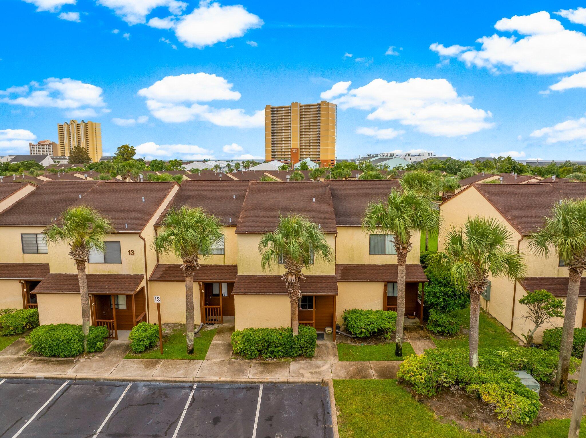 **Great Location near 30A with beach access**Welcome to your coastal retreat! This inviting 2-bedroom, 2-full-bath condo offers the perfect blend of comfort and convenience, all just steps away from the beach. With a low HOA fee, you'll enjoy a range of fantastic amenities including a sparkling community pool, tennis courts, and pickleball facilities. Join in on community activities like line dancing and shuffleboard, making it easy to connect with neighbors and friends.This condo is ideally located near Pier Park and the vibrant 30A area, where you can indulge in shopping, dining, and entertainment to suit all tastes. The possibility of short-term rentals adds to the investment potential of this property, making it a versatile option for both personal use and income generation. Condo is in need of fresh paint and could use some cosmetic updatingperfect for those looking to personalize their space. Priced below the rest, this is an incredible opportunity to own a piece of paradise. Don't miss outbring an offer and start living the beach lifestyle you've always dreamed of!