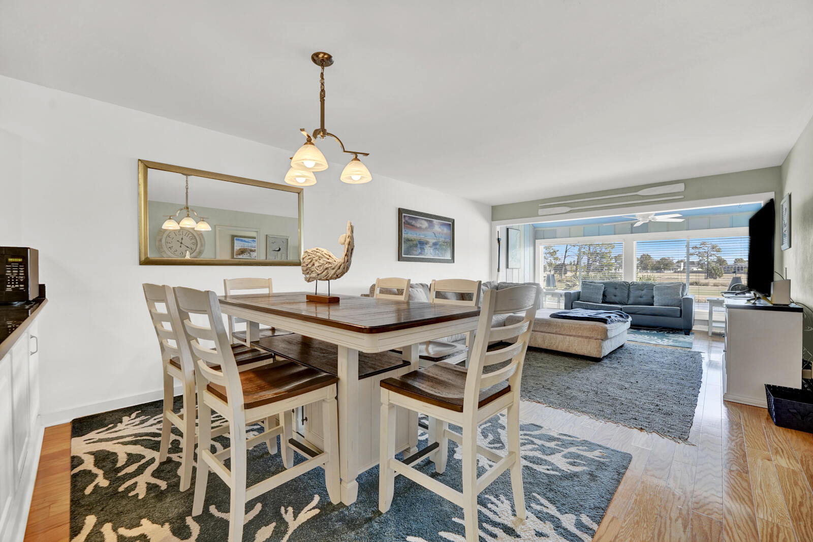 Welcome to Harbour Villas in Bay Point! This renovated 1-bedroom, 1-bath villa offers stunning views of the marina and golf course. Located in a gated community, this second-floor unit features hardwood floors, new windows, fresh paint, and a new water heater. The spacious living area is filled with natural light, and the bedroom includes a sitting area and two closets. Perfect for fishing charters, golf lovers, or as a primary residence with easy access to Panama City Beach, shopping, and the Navy Base. Fully furnished and ready to enjoy, this villa is an ideal retreat or rental opportunity. Don't miss out--call today!