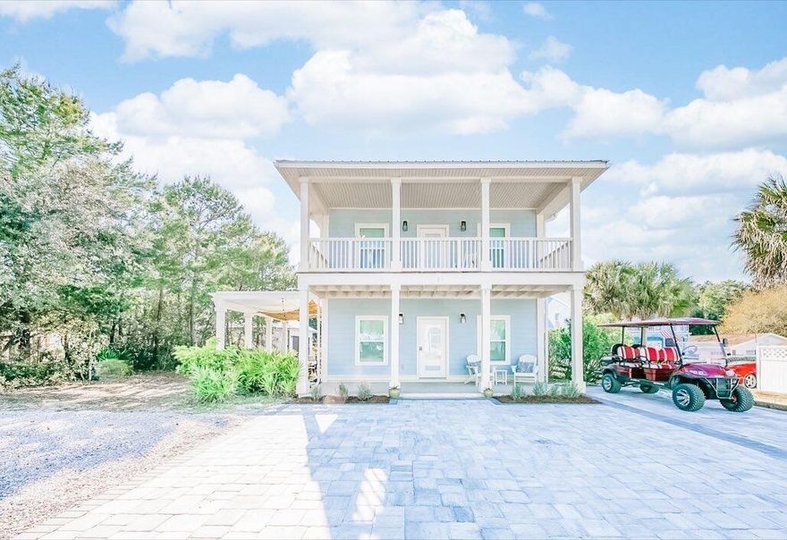 Beautiful beach house located SOUTH of 30A in Seagrove Beach! Projections are $165K w/pool! This lot can hold a 10'x20' pool! Pool estimate and proposal available. This recently updated home features 3 king size bedrooms (1 down) + bunk room for six, 3 bathrooms, & is a short walk to the Eastern Lake Beach Access (0.3 mile) & Ramsgate Beach Access (Parking & faster cut thru coming soon!). With generous sized living and dining areas, space for 6 at the breakfast bar, each bedroom having its own bathroom, office space in the bunk room & parking for 5, this house is perfect for several families! The open kitchen is ready for as much or little cooking you'd like to do - fully stocked and a new beverage fridge.