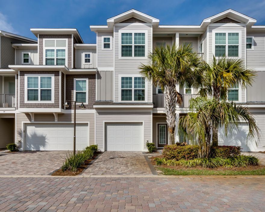 Looking for a true rental investment property to take pride in? The yearly gross rental income potential is $70,000+.  This professionally designed, fully furnished home is ideally located a block from the beach & bike paths, within a half mile to amazing restaurants, & within a mile to Silver Sands Outlet mall. Only 20 units in this private complex. This upscale, 3 story, 1-car garage, energy efficient home has 4 bedrooms & 4 baths. The 1st floor has a spacious bedroom with two built-in bunk beds, a full bath & a full size stackable washer & dryer. The main living area is on the 2nd floor with an open family room, dining area/kitchen, bedroom & a 2nd full bath. On the 3rd floor you will find the primary bedroom with the ultimate ensuite bath...a gorgeous oversized shower & soaking tub. Another bedroom awaits guests on the 3rd floor, with a private bath and a second full size washer and dryer. Professionally furnished and designed, this home will not disappoint. Thorough care went into a beautiful finish-out with oak hardwood floors, crown molding, porcelain tile, and stainless Frigidaire appliances. On the private patio, relax and grill. The community is beautifully landscaped with an entry fence, lovely pool that has his and hers bathrooms which makes it the perfect gathering spot. Listing agent is directly related to Seller. This the beach home you have been waiting for!