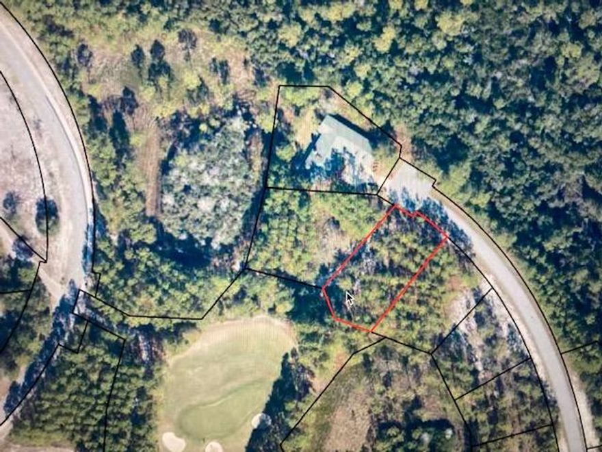 Lot is located on the 8th green of the beautiful and prestigious Sharks Tooth Golf Course, chosen to host the  2022 ACC Men's Golf Championship. This guarded and gated community has wonderful amenities such as the beautiful pool and Jacuzzi overlooking 750 acre Lake Powell. There is a boat house that stores kayaks and canoes for homeowners' use and you can launch them right off of the dock there! The fitness center is state of the art and also overlooks the Lake. A beautiful gathering spot with outdoor fireplace provides a gorgeous setting for get-togethers. You will also find a boardwalk and nature trails running along Lake Powell.  Come and build your dream home in this great Community.