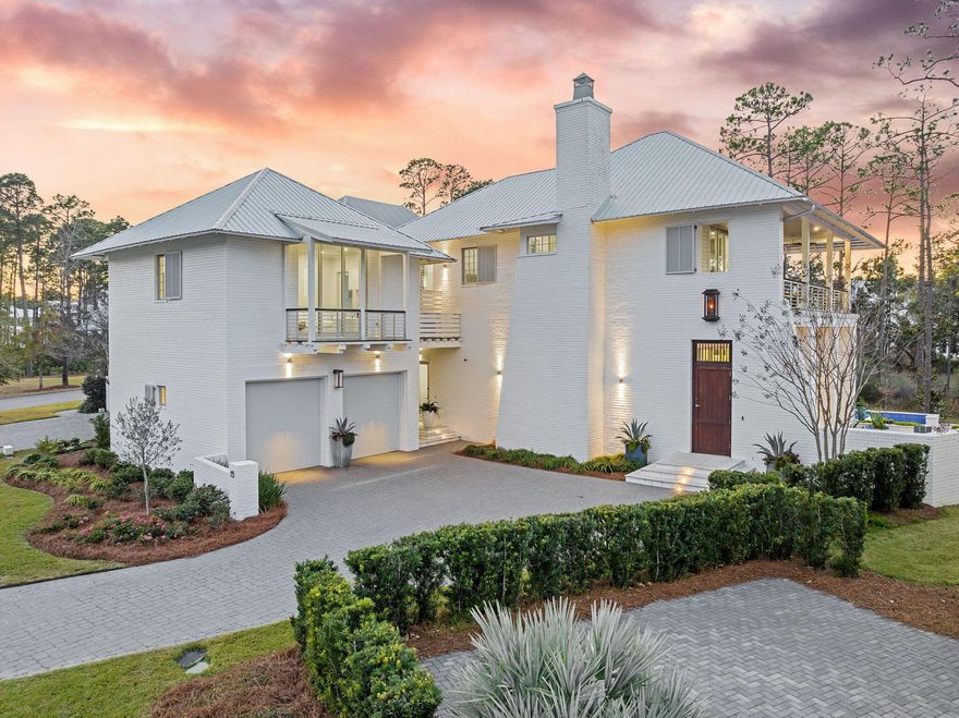 Introducing 15 Parish, a bold and sophisticated contemporary estate set along the protected shoreline of Choctawhatchee Bay in the prestigious gated community of Churchill Oaks. Designed with clean architectural lines, expansive glass, and open living spaces, this custom residence pairs modern luxury with timeless natural beauty.Set on one of the most coveted homesites in the community, 15 Parish enjoys uninterrupted views of the bay and direct adjacency to a conservation preserve, ensuring permanent privacy, open space, and sweeping vistas that will never be built on.The home features 4 bedrooms, 4.5 bathrooms, plus a bunk room, all crafted with thoughtful detail and livable elegance... The first-floor primary suite offers tranquil water views, outdoor access, and a spa-like bath retreat. Main living areas connect effortlessly to the outdoors, opening to expansive covered terraces that capture both sunrise and sunset light.

A standout feature is the private pool overlooking the preserve and the bay, offering a serene and elevated backdrop that transforms everyday living into a resort-style experience. Whether swimming, lounging, or dining alfresco, the outdoor living space is both private and breathtaking.

The detached carriage house includes a full kitchen and laundry, providing flexibility for guests or multi-generational living. A 50-foot private boat slip with lift is available for purchase, placing open water access just steps from your front door.

Located within Churchill Oaks, South Walton's premier bayfront community, the home is surrounded by over 40 acres of preserved natural landscape, including trails, lakes, and centuries-old live oaks. With low-density planning, architectural continuity, and a focus on coastal elegance, Churchill Oaks offers a sense of peace and permanence rarely found on the Emerald Coast.

At the heart of the neighborhood is an 8,000-square-foot bayfront clubhouse, featuring three pools, fitness facilities, a catering kitchen, and a full-service marina. These amenities complement the relaxed luxury that defines the Churchill Oaks lifestyle.

15 Parish is more than a home. It is a modern coastal sanctuary, blending contemporary design with protected natural beauty and refined community amenities in one of Northwest Florida's most sought-after waterfront settings.