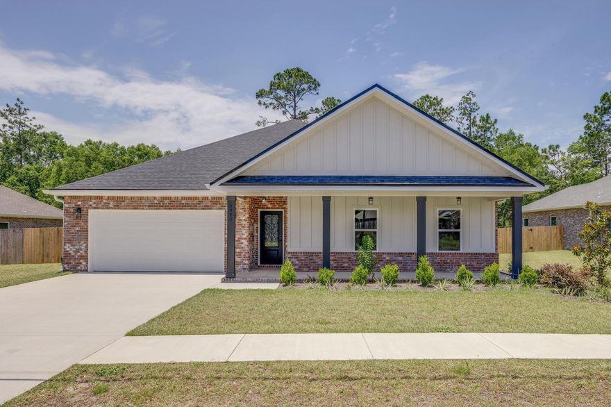 FREEBIES, BONUSES & BIG VALUE--This Home is LOADED!Get ready for the ultimate new construction deal in Homewood Estates! Built by a local, VA-approved builder, this stunning 4-bedroom, 3-bath home comes packed with FREE gifts and jaw-dropping upgrades you won't find anywhere else. Enjoy ANYWAY CASH--spend it however you like: price reduction, rate buy down, or closing costs--your choice! Plus, use the builder's preferred lender and they'll help buy down your interest rate!Now let's talk FREEBIES: Included at no extra cost are luxury vinyl plank flooring throughout, a privacy-fenced yard, quartz countertops in all bathrooms and the kitchen, premium fixtures, a stainless-steel refrigerator, modern black gutters, full irrigation system, and designer lighting. Need more? How about a FREE one-year builder's warranty, a FREE survey, AND  LETS NOT FORGET A FREE Major UPGRADE- WOOD PLANK CEILING!
The home itself is just as excitingfeaturing a bright and open split floor plan, large windows, upgraded trim and moldings. The kitchen boasts white cabinetry with quartz countertops and flows into a spacious living area perfect for entertaining. The master suite is a dream, with double granite vanities and a custom-tiled, glass-enclosed shower BUILT FOR TWO!
With a two-car garage, big front and back porches, ceiling fans in every room, and unbeatable charm in every corner, this home delivers high-end construction at an affordable priceplus all the extras you didn't know you needed!  THIS HOME IS MOVE IN READY!
