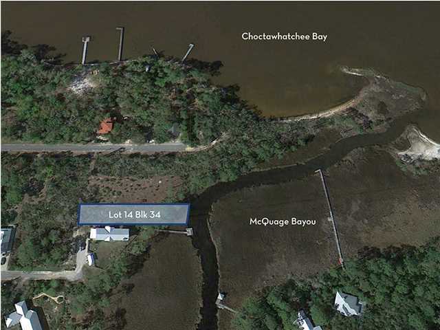 Choctawhatchee Bay is located just two blocks north of this lot with 52 feet along McQuage Bayou in the Magnolia Beach neighborhood of Santa Rosa Beach, which feeds into Choctawhatchee Bay. Magnolia Beach features a boat launch on Days Lane that feeds into McQuage Bayou. Magnolia Beach is only a five-minute drive from shopping, dining and the beach at nearby Grayton Beach and Seaside.