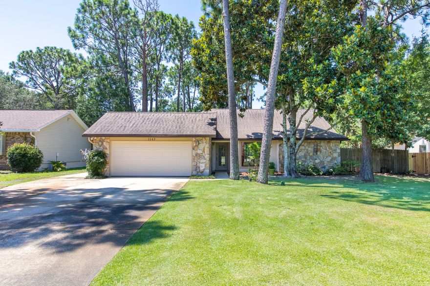 Check out this beautiful and unique home in the highly desired Bluewater Bay area. Originally a Parade of Homes concept house 1143 Muirfield Way features beautiful stained wood throughout, a eat in breakfast bar, and sun room with backyard perfect for outdoor activities. The unique loft area is a must see and is versatile in it's use. An additional parking pad and ample attic storage space are also features of the property. Enjoy access to all Bluewater Bay has to offer including swimming, tennis, walking trails, marina, and jogging or biking trails. Convenient drive to Eglin and the Emerald Coast Beaches!