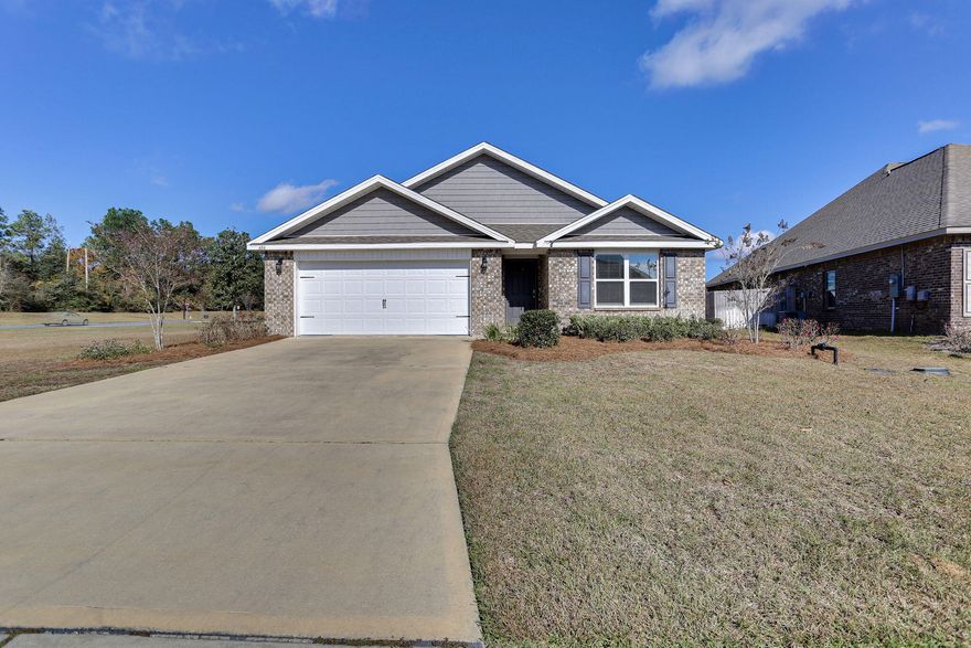 Up to $9k in closing cost assistance from the seller. This particular D.R. Horton built 'Cali' floorplan was once the model home for the entire Redstone Commons community in Crestview.  It is located on a corner lot within extremely short walking distance to the mail boxes, play ground, community center and swimming pool.  Being that is it at the front of the community, this property also within walking distance to Riverside Elementary School.  The house has 4 beds, 2 full bathrooms an open concept design with 1830 expansive square feet.  This home is excellently well-kept and is 'turn-key' ready for a new family to make it a home.