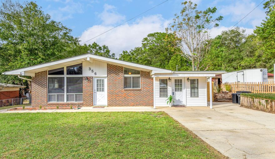 This move-in ready home is just 10 minutes from Eglin AFB, less than 2 miles from local boat docks, fishing piers, parks, and a short drive to the beaches. You'll enjoy the large, fenced yard and back patio with plenty of parking spaces for your RV, boat, or up to 10 cars on this property! All bedrooms and living areas have beautiful, laminate wood-like flooring, freshly painted throughout, and a spacious utility/laundry room not included with square footage. Bonus room to include a built-in bookshelf, great for sitting area or additional office/formal dining room, the options are limitless!