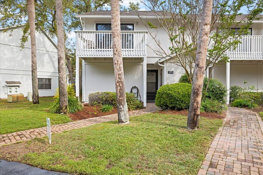 Location, location, location! This remodeled 1,200 sq ft cul-de-sac corner unit in Cypress Gardens is tucked right on iconic Scenic 30A.  You're just a short stroll from shops, restaurants, and everything you love about beachside living. This rare corner unit comes with a special perk: an extra half bath for guests!  Each bedroom boasts its own private balcony, perfect for sipping your morning coffee while soaking in the sounds of nature.  Love the outdoors? Step outside and you instantly have direct access to nature trails and biking trails. Or, head out back for a round of tennis or pickleball. Nature lovers will adore that the Cassine Gardens community backs up to Point Washington State Forest, and you're just one block from public beach access! 

Another beach access that is currently under construction nearby. And when you're ready to kick back, enjoy two pools, outdoor grills, and a stocked fishing pond perfect for slow, sunny afternoons. The kitchen and living room are filled with natural light, giving this home a bright, welcoming feel. Plus, it's designed for low maintenance, so you can focus on relaxing and enjoying life at the beach. Contact us for a private showing!