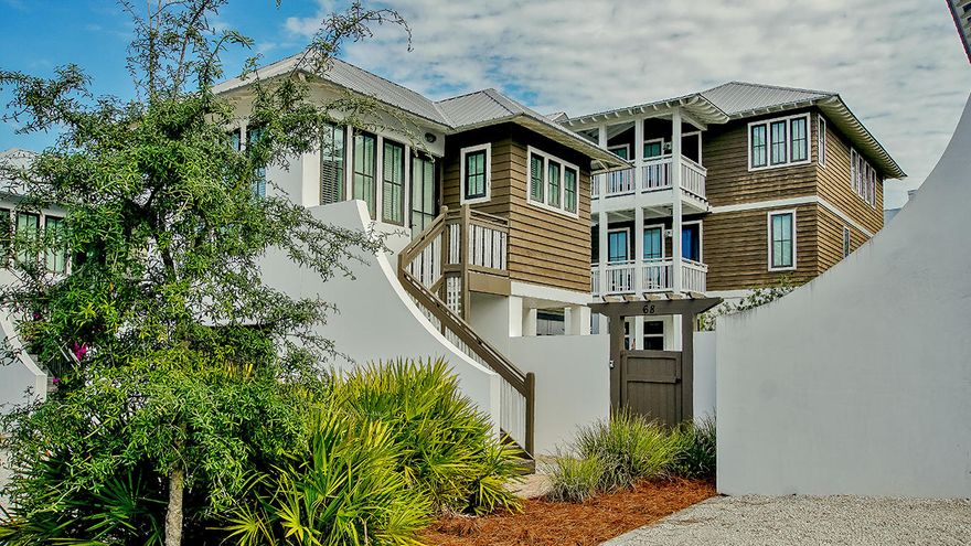 Situated just 3 blocks from the Gulf on the north side of 30A, a prime location with easy beach access and directly adjoining Rosemary Beach overlooking the Tennis Courts. Perfectly located to enjoy the shops and dining of Rosemary Beach. Great investment potential, this home is a high established rental income producer with NO HOA fees. This five bedroom, five bath home with private pool has recently been updated with SMART TECHNOLOGY. The Remote Energy Management System for your A/C gives you control over the house from anywhere in the World. Upon entering the home, there are countless windows allowing the natural sunlight in wherever you gather to relax. The first level has an open floor plan with a Chef's kitchen, stainless steel appliances and granite countertops. The living room.... and dining area are also conventionally located on the first level. An elevator gives you easy access to the upper levels where you will find a spacious master suite with a walk-in closet along with an owner's closet. A second bedroom and bathroom are also on this level along with a laundry room equipped with a washer and dryer. The third level holds the Master bedroom and bathroom. Step outside onto one of the balcony's to enjoy the views of Rosemary Beach and your private pool. 