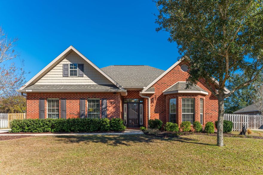 Meticulous home that gives you the new home feel without the extra costs and hassles of building. This home is move in ready. All ss kitchen appliances convey and 2 years old. New pristine cabinets, granite, & pantry complete the kitchen. No carpet in this beauty. The sellers have replaced it with beautiful bamboo flooring that will stand up to whatever life throws at you. This home features a split floorplan with vaulted primary guest bedroom & 2nd guest bedroom at the front and spacious Owner's Suite with walk in closet, trey ceiling, and en-suite bath with dual vanity, garden tub, and separate shower. The Florida room offers views of the tranquil back yard. The new iron rear fence allows enjoyment of the catch and release pond behind the home.  No rear neighbors and blinds for privacy!