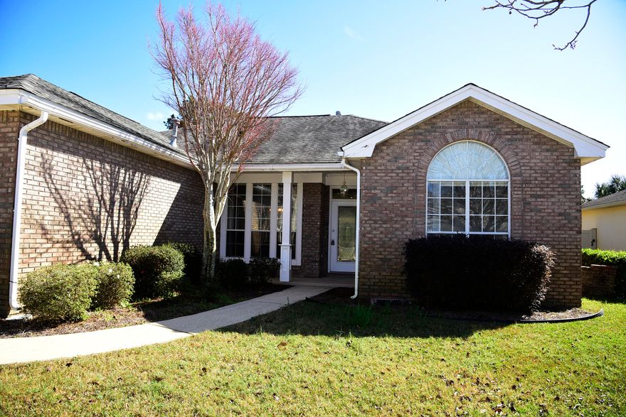 Great Family home in Heart of Destin. Convenient location to shops, beaches and several major restaurants. 15 min drive to Hurlburt Fld or 30 min drive to Eglin AFB. Great neighborhood only 1 mile to Destin elementary school and convenient to bridge to avoid summer traffic. Lovely home with many upgrades. New 3D roof shingles, Pergo flooring, Silestone kitchen counter/with recessed sink, and new lights/fans. Very nicely landscaped lawn with sprinkler systems. French doors throughout house, lots of lighting and split bedroom plan. Master Bedroom with master bath, double vanity, walk in closet. Great room with fireplace. Very nice screen porch off living room with fenced backyard. Home is pre wired for multi-room surround sound and Direct tv. NON SMOKING UNIT. SMALL PET CONSIDERED WITH