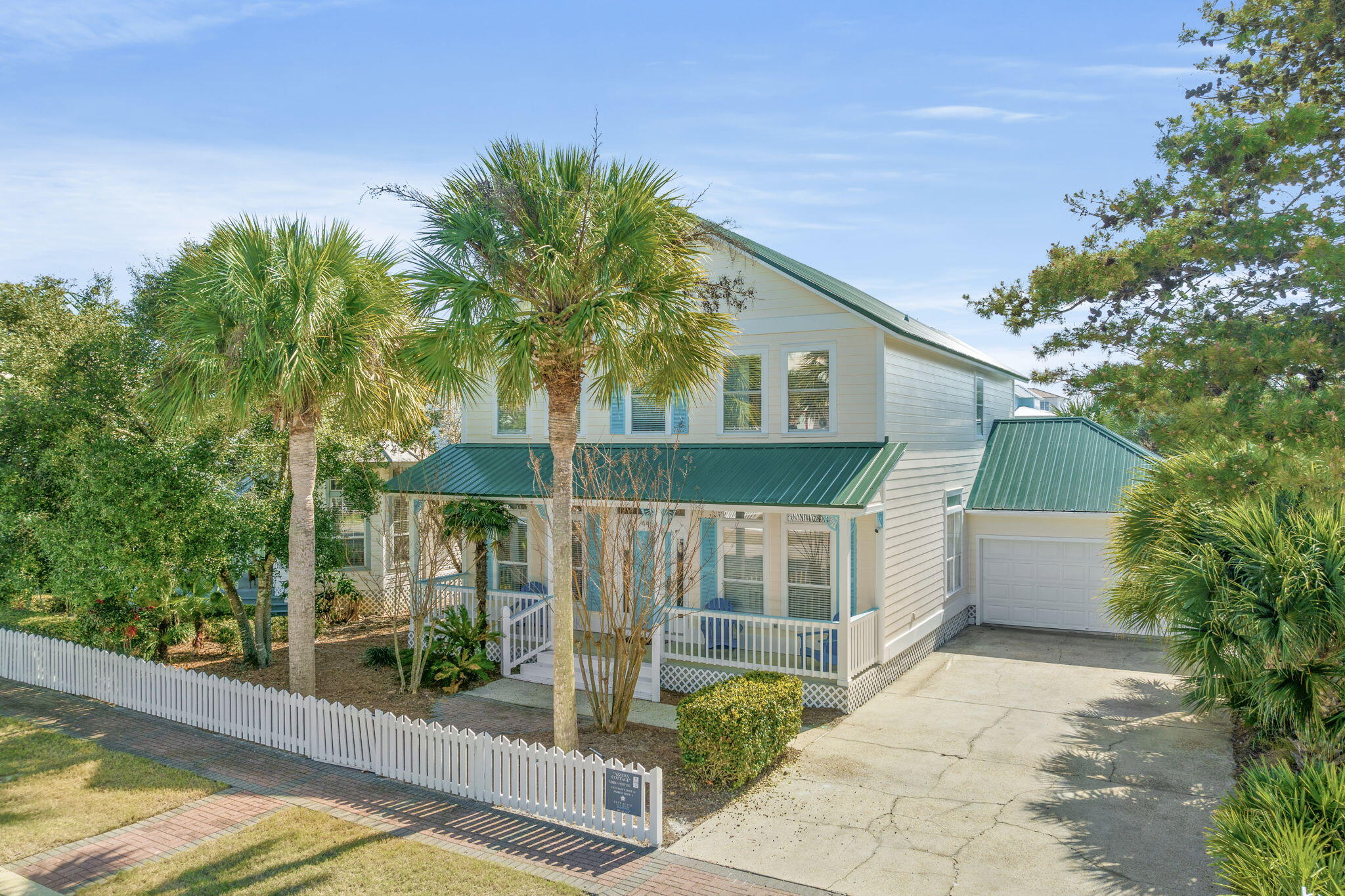GREAT NEW PRICE!Own this turn key rental machine w/ private pool AND community pool 150 feet away. On track to do over $170K for 2024 even with owner usage. PM Projections are up to $249K. Convert garage into a game room for increased revenue $$.One block from the white sandy beach, this quintessential beach house is newly remodeled & spacious. This beautiful home is the ideal family beach house or investment property. Set behind a white picket fence in the heart of Crystal Beach, the brick paver sidewalk leads right to the front porch, two-car garage and generous driveway for parking. Inside, the open floor plan provides a light bright space beneath a white coffered ceiling. Entertain in the chandeliered dining area. Cooks will love the well-planned kitchen with its attractive marine blue cabinets
The coastal theme continues into the TV den with shiplap walls, updated coastal decor and comfy furnishings. There is wood and tile flooring throughout. Recent updates include new kitchen countertops and appliances, TVs in all bedrooms, indoor paint and more. Enjoy an indoor-outdoor lifestyle on the multiple balconies and spacious covered deck with lounge furnishings. There's ample space for hosting family and friends with six bedrooms and five full baths, including a large bunk room in the third-floor loft.
The airy master bedroom boasts a modern master bath with whirlpool tub, twin vanity and walk-in shower. It's the perfect haven to start and end each fun-filled day. Pavers surround the oval pool providing a private space for barbecues, relaxing in the sun and cooling off with a dip. Just down the street is a community pool for meeting new friends and neighbors.
A two-minute walk or bike ride away is the public beach access and the chance to ride bike trails along Scenic 98. You can be at the supermarket, Destin Commons, the water park, theater, marina and golf courses in minutes from this sought-after beach community.