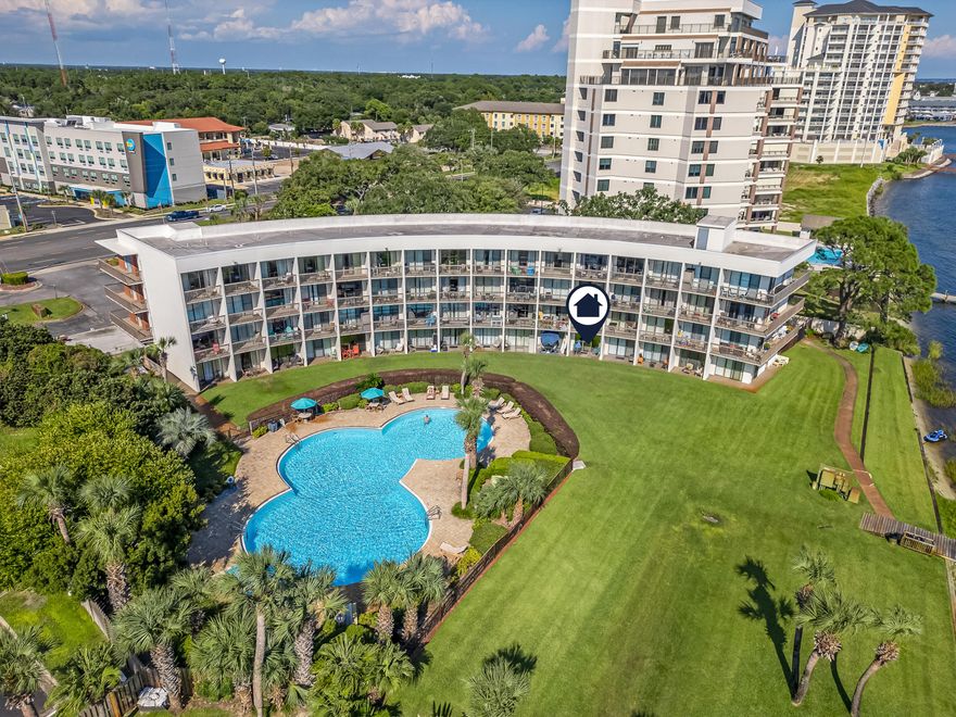 Step into this first-floor studio condo that offers more than just a home--it's a lifestyle. With two sparkling pools and your very own private dock that supports a 28-foot boat, your days are designed for adventure. Launch straight into the Intracoastal waterways or set your course for the Gulf's turquoise waters, where waterfront dining, hidden coves, and even the world-renowned Crab Island in Destin await.Whether you prefer to keep this retreat all to yourself or share it as an investment, the option is yours--short-term rentals are allowed, making it as versatile as it is inviting.The location is unbeatable. Minutes from Fort Walton's best eateries, beaches, clubs, and entertainment, every day feels like vacation. Spend your afternoon lounging by the pool or exploring on the water, then return to refresh before walking over to Jade's for an unforgettable meal. Sway to live music at the tiki bar, and when the night calls, head downtown to soak in Fort Walton Beach's lively scene, whether it's Jake & Henry's, Coasters, or Soundside, the energy is endless.

Affordable, convenient, and full of coastal charm, this condo gives you the chance to make your vacation lifestyle a reality. Welcome home.