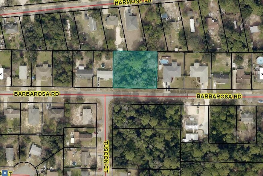 Build your home one of the largest lots in this subdivision! A full .48 acre lot on Barbarosa Road, Close to beautfiul Navarre beach and a short drive to Hurlburt Field!