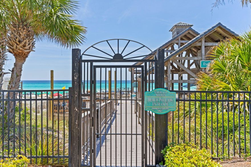 Short Term Rental Allowed! Golf Carts Allowed!  Deeded beach access and 320' of private beach area make this coastal retreat a rare find! Located in the private gated Paradise Retreat neighborhood just down the street from the white sandy beaches, this fully furnished, turn-key ready home also boasts a brand-new pool and deck installed in 2024, surrounded by beautiful pavers that extend around the entire home. The backyard features a spacious pavilion equipped with electricity - perfect for outdoor entertaining, lighting, or even setting up an outdoor kitchen and TV area. Whether you're seeking a primary residence or a short-term rental (sleeps 8), this property offers the best of both worlds. Inside, the inviting open-concept layout features vaulted ceilings,stylish wood-look tile flooring, and a kitchen designed for hosting with an entire wall of cabinetry, stainless steel appliances, and a large center island that is perfect for entertaining.

The home includes three bedrooms and two bathrooms: a master suite with a king bed and double vanity ensuite, a second guest bedroom also with a king bed, and a third guest bedroom equipped with double bunk beds-perfect for kids or extra guests. The guest bathroom features a tub/shower combo and a new vanity.

Additional highlights include a separate laundry room, two-car garage with built-in cabinets and an entertainment center with a mini fridge and wine rack. This move-in-ready gem combines laid-back beach living with all the features you need for comfort, entertaining, and investment potential.

It is located right off Scenic Highway 98 which provides the ultimate golf cart lifestyle. Cruise along this beautiful scenic route to popular local favorites like Camille's, Crab Trap, Captain Dave's, and Pompano Joe's, or grab your coffee and head to the sand for sunrise.
