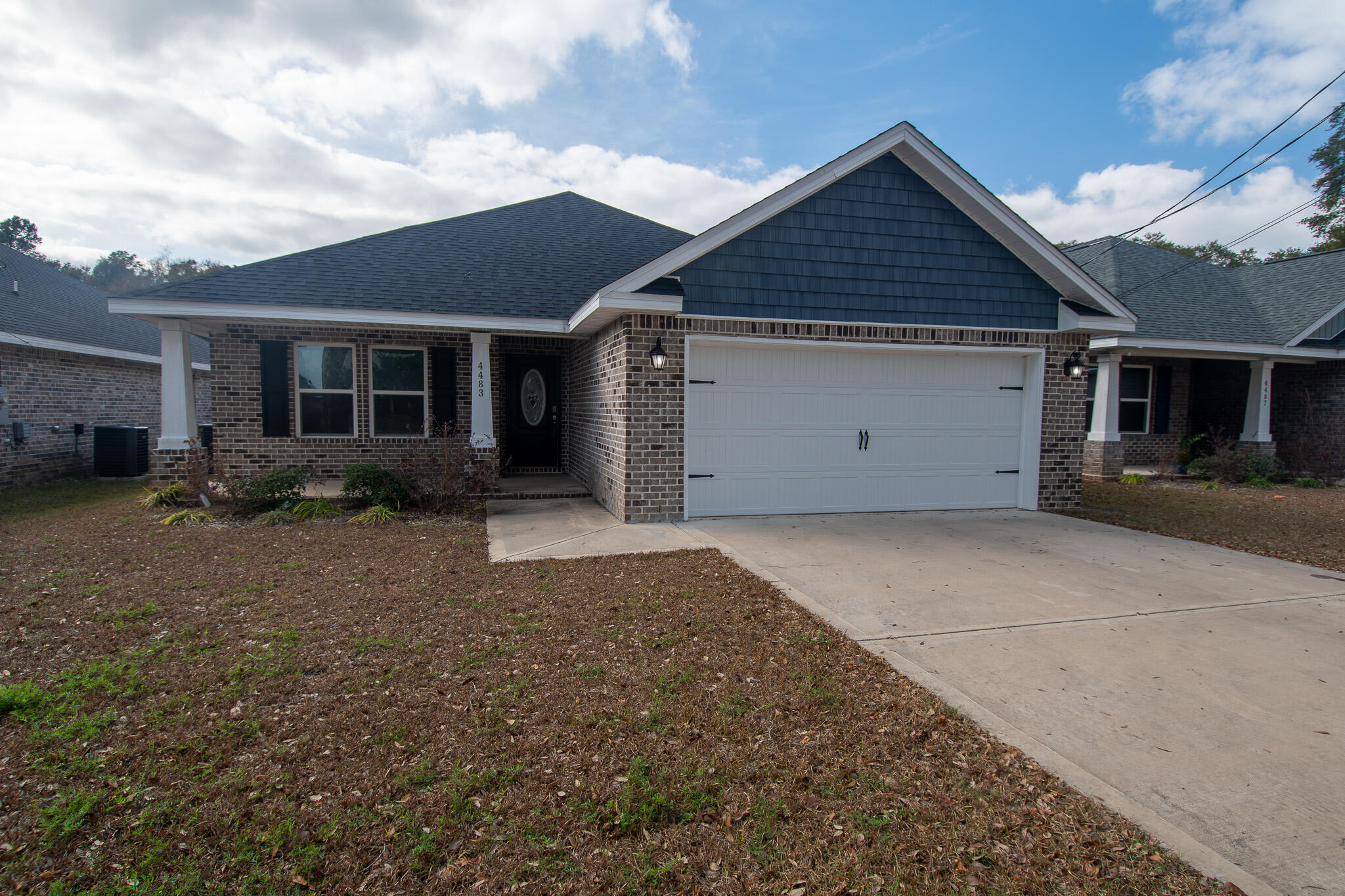 This 3 bedroom, 2 bath brick home is in excellent condition and shows like a brand-new home! The popular Carlos plan was built in 2022 by Herbst Homes. Privacy fenced in back yard. The master bedroom/bath suite is spacious and includes a separate tub, walk-in tiled shower, double vanities and his and her Walk in Closets. Kitchen and all baths have 3cm Granite. The Kitchen has Solid Wood Cabinets with soft close doors and drawers and all kitchen appliances including refrigerator to convey. High end finishes include vaulted ceilings in the living room, single trey ceiling in the bedroom, lever style door handles, and brushed nickel fixtures. The termite bond is transferable to new buyer. No HOA. Very convenient to US-90, retail shops, schools and restaurants. Call to schedule a showing now!