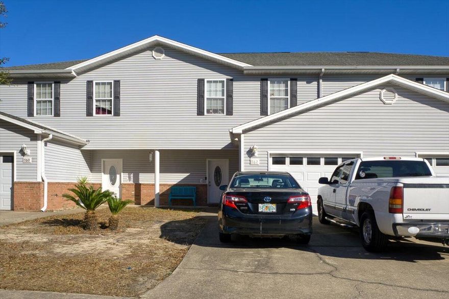 Charming 3-Bedroom Townhome in Fort Walton Beach - Just $280,000!Don't miss this incredible opportunity! Located in the loop desirable Eagles Nest community, this spacious 3-bedroom, 2.5-bathroom townhome offers the perfect blend of comfort, convenience, and value.Step inside to discover an oversized floor plan featuring generous living spaces and an open-concept kitchen complete with an island and breakfast bar. The massive master suite is designed to accommodate king-size furnishings, a lounge area, and more. Other highlights include upgraded vinyl flooring in the living room, a one-car garage for parking or extra storage, and a low-maintenance lifestyle. This townhome is ideally situated just minutes from Hurlburt Field, Eglin AFB, and the Fort Walton Beach Medical Center. Plus, it's within walking distance of the Fort Walton Beach Golf Course and Fairgrounds.

Eagles Nest townhomes are rarely availabledon't miss your chance to own in this unbeatable location at an amazing price!
