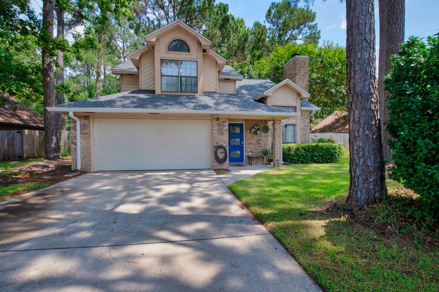 This charming home located in the Overbrook subdivision is ready for new owners.  The roof was replaced in May 2022.  As you enter the front door you are welcomed into the spacious living room with a beautiful stone wood burning fireplace as a focal point.  The dining room has tons of natural light. Enjoy cooking on the natural gas stove.  The kitchen also features matching black stainless Samsung appliances and a reverse osmosis water filtration system.  There is  bedroom with an ensuite downstairs.  The remaining bedrooms are all upstairs.  The master bedroom has a trey ceiling and plenty of room for all your furniture.  The master bath features dual vanities, a whirlpool tub and amble cabinets.  The fenced in backyard has room for a pool or space to entertain and a storage shed that is