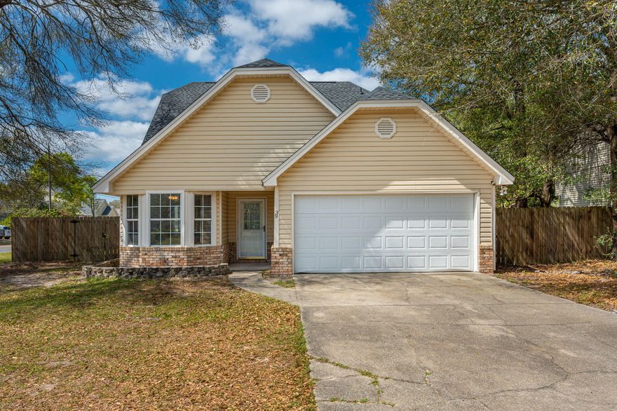 Look no further for an affordable 4 bedroom home in the heart of Crestview, on one of the largest lots in the neighborhood! Featuring laminate wood flooring throughout the main living area, this home is fantastically low-maintenance. You will fall for this cute home, with a deceiving amount of space! The living room is spacious, with plenty of room for your sectional and 65'' TV! The first-floor master bedroom has plenty of room for king-sized furniture and features an en-suite bathroom with tile flooring.  Enjoy your backyard firepit on crisp, cool, fall nights. Move right in and enjoy your low maintenance lifestyle. Recent updates include a new roof in 2021, and a water heater in 2019. Schedule your appointment today!