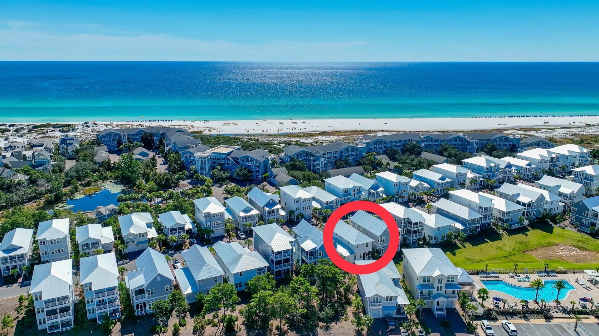Seller's Incentive: $40,000 towards Closing Costs or WaterSound Club Lifestyle Membership, Scenic Highway 30A Coastal Living at Its Finest. Discover the essence of coastal living with 'Blue Seas 30A.' Located in the heart of Prominence, between Seagrove and Rosemary Beach and adjacent to the prestigious WaterSound Club. This meticulously maintained 4-bedroom plus bunk room, 4.5-bath retreat offers the perfect blend of luxury and leisure. Gulf views and breathtaking sunsets await, with the added perk of a 6-seat golf cart included. Step inside and be greeted by the Panama floorplan's open, light-filled spaces. Every corner exudes high-end coastal charm, creating an inviting atmosphere for gatherings.