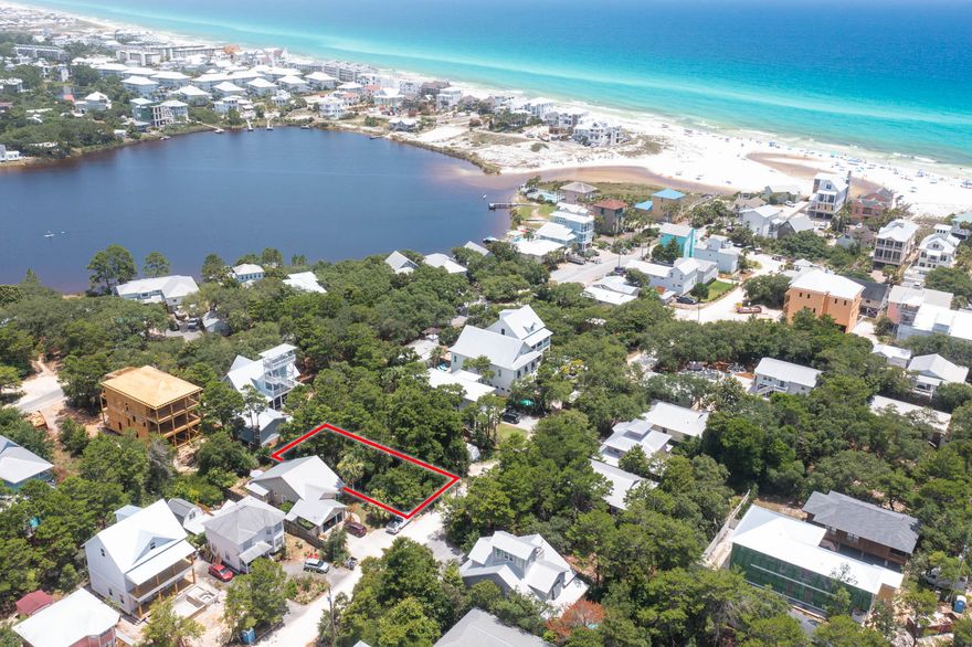 Versatility and premium location are key factors for this fantastic lot in Seagrove located south of 30A between the highly desirable Seaside and Alys Beach neighborhoods. Two beach accesses are within walking distance. Convenient to Eastern Lake for paddle boarding, fishing, and more! With no HOA or buildout time, you can have all the freedom you need to develop your primary residence or second home/beach rental with a great potential revenue stream.