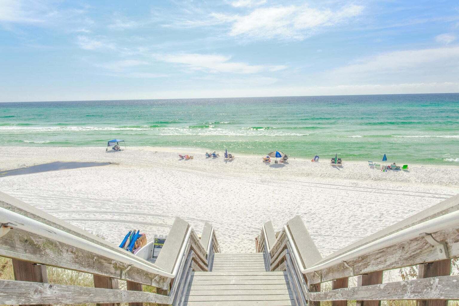 Beautifully Remodeled Ground-Floor End Unit in Seagrove!Just 750 steps to the beach and a short bike ride to Seaside, this sunny southwest corner condo in Seagrove Highlands offers easy access--no stairs, no elevators--just park and walk right in! Almost everything is updated within the last two years, including flooring, fixtures, furniture, appliances, water heater, and A/C. The kitchen features refreshed cabinets & new granite countertops, while the master bath boasts new tile surrounds. Fresh paint & updated electronics complete this move-in-ready retreat. Walk to Cafe Thirty-A, Angelina's, The Perfect Pig & more! Prefer not to walk? Keep your golf cart onsite. Charging stations keep it ready to go. This move-in-ready beachside escape is waiting for you. Schedule your showing today!