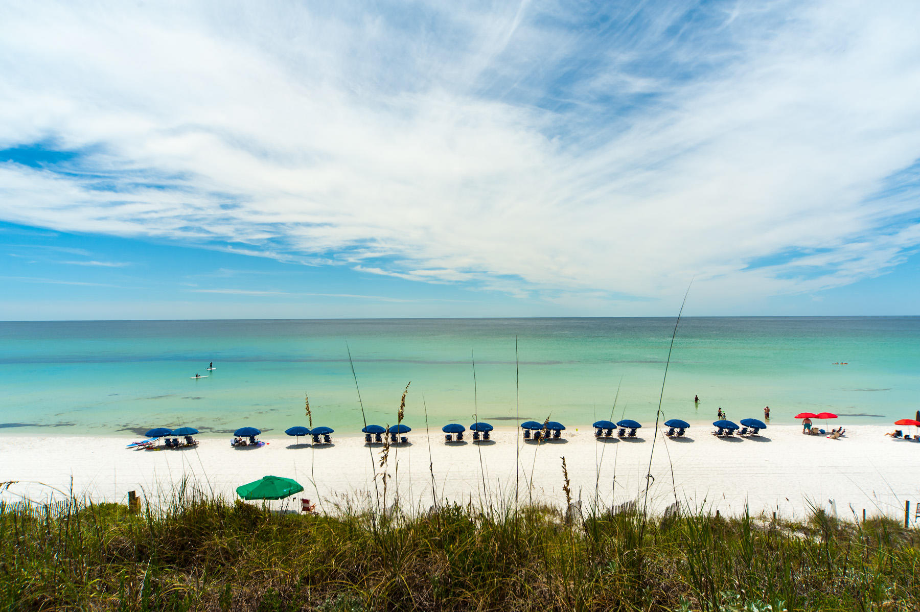 This impeccably maintained, Gulf-front condo at Adagio offers spectacular views of the Gulf of Mexico. This beautifully decorated 4 bedroom condo Interior at Adagio includes: 10-foot ceilings accented by crown molding, a gourmet kitchen equipped with stainless steel appliances, custom hardwood cabinets, 3cm granite counters, subway backsplash, as well as diagonally-laid travertine stone tile floors and a large in-unit storage room or owner's closet. The master bath features a double vanity, oversized whirlpool tub and double-head shower with built-in seat and tumbled marble stone tile.