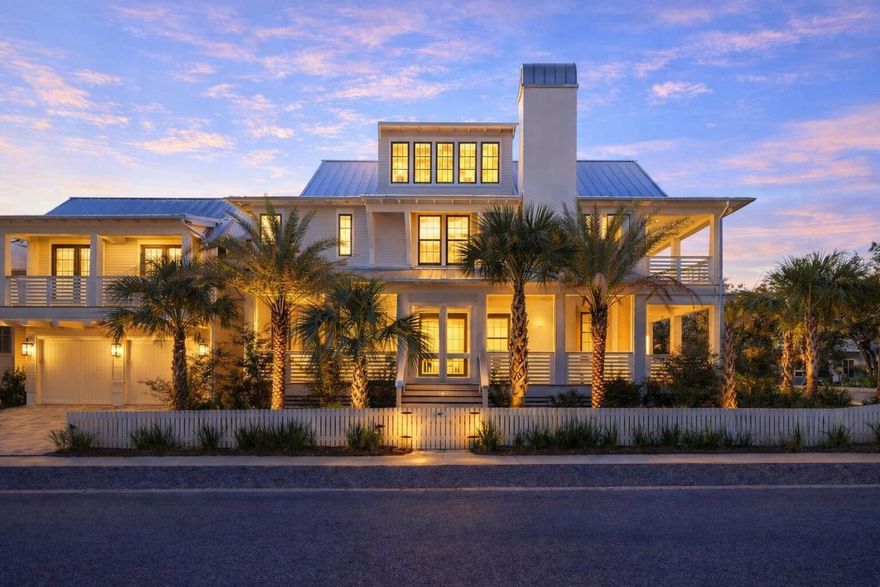 Hosting the finest beach living, 101 Carillon Avenue is a newly-built, fully-furnished architectural masterpiece by renowned architect Geoff Chick. Positioned on a prominent corner lot in the gated community of Carillon Beach, this wonderful home can be a coastal escape for you and your family as well as a top-producing rental property with income projections at $236K per year. Every detail of this residence has been crafted to elevate beach living inside an exclusive seaside community. Situated near the Bellview Park with its pool and sport courts, and an easy walk to Beach Walkover #7 featuring its Gulf-front pool, this homesite provides exceptional proximity to the community's top amenities. A short walk leads to Carillon's charming town square with boutique shops and restaurants, while 24-hour gate security ensures privacy and peace of mind. The entire neighborhood is golf cart friendly, making it effortless to explore the community with comfort and ease.
Carillon Beach residents enjoy an unparalleled coastal lifestyle with 3,900 feet of sugar-white sand beaches, 8 beach walkovers, three community pools, tennis and pickleball courts, basketball courts, multiple parks, miles of walking and biking trails, and access to both Lake Carillon and Coastal Dune Lake Powell, one of the world's rare coastal dune lakes. Perfectly located near 30Ayet removed from the crowds,Carillon Beach is often described as what the town of Seaside felt like 25 years ago: vibrant, charming, peaceful, and anchored by a true sense of community. 101 Carillon Avenue offers a rare opportunity to own a luxury turn-key home in one of the Emerald Coast's most sought-after gated enclaves. This is coastal living at its finest and effortlessly close to all the top dining, shopping and entertainment options along 30A.