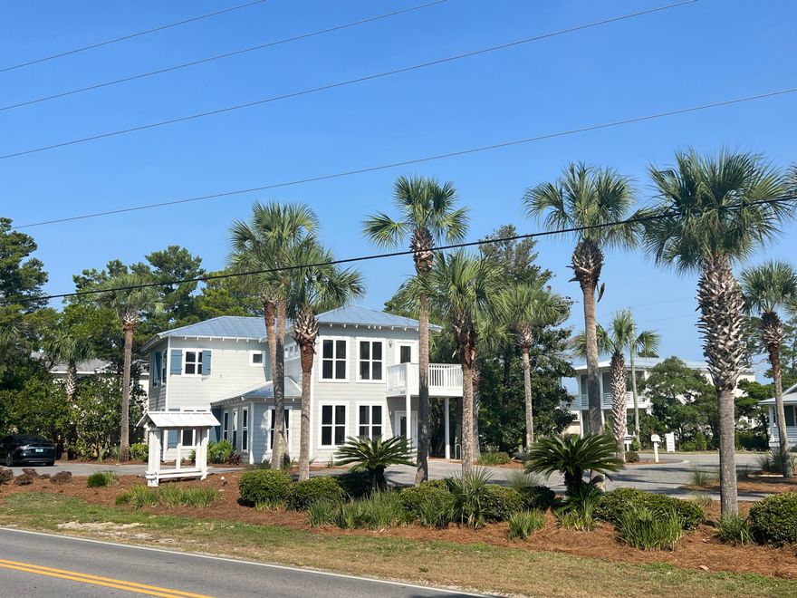 Prime Commercial Office with great 30A frontage.  Commercial parcels on 30A rarely become available.  Here is your chance to be located directly on 30A.  Former home that was converted to office/commercial.  13 parking spaces.  New 5 year lease in place. Fully renovated in 2023 to include all new roof, new paint interior and exterior, new flooring throughout,  new HVAC's and all new lighting.  Property features conference room, full kitchen and 3.5 baths.  2519 square feet.