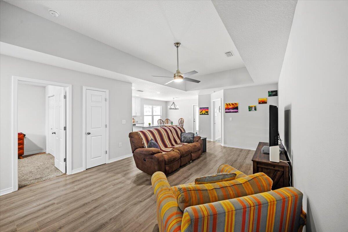 Welcome to this beautiful 4 Bed, 2 Bath home with open living space! Located in a growing yet quiet Crestview area, this home offers the perfect blend of comfort, style, and functionality. It is an easy drive to the airport, military base, and the beaches of Fort Walton Beach/Destin while being within minutes of the popular ''Blackstone Golf Course''. Step inside to find a bright, open-concept layout that seamlessly connects the living, dining, and kitchen areas; ideal for both family gatherings and entertaining guests. The kitchen boasts sleek granite and quartz countertops, providing both elegance and durability. The large, fenced-in backyard is an absolute highlight; perfect for outdoor activities, gardening, or simply relaxing in privacy. Don't miss out on this incredible opportunity.