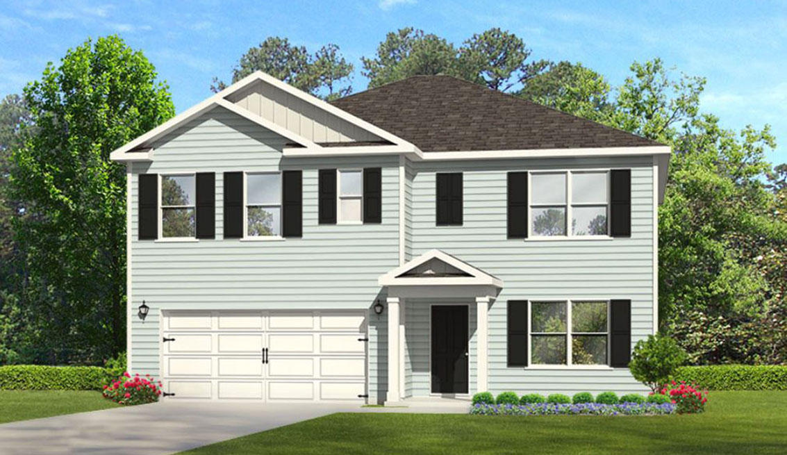 Model Home now Released!!! The functional 5 bedroom 3 bath Hayden plan is well thought out with a study, bedroom and full bathroom on first floor. Upstairs has a extremely spacious owners suite and bonus room, great for entertaining! Huge back yard for the family to enjoy along with a covered porch to grill or chill. Beautiful kitchen with large island and walk-in pantry. Owners suite bath features garden tub for soaking, 5ft. shower, separate water closet and very large walk-in closet. Amazing value for such a large home and is our only 5 bedroom, 3 full bath home. **Furniture does not convey