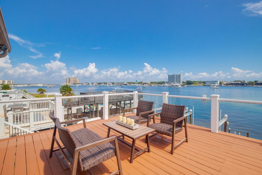 ATTENTION ALL BOATERS. Live the waterfront lifestyle of your dream with your Boat in your Backyard & Close Proximity to the pristine Beaches & Gulf of Mexico! After a morning paddleboard down the calm, intracoastal waterway & breakfast al fresco on your large waterfront deck, jump on your boat outside your back door for a fun day on the water. While enjoying mesmerizing harbor views, watch the sunset from your multilevel deck, before taking the water taxi across the harbor for a romantic dinner. Delight in Stunning Water Views from almost every Room, soaring 13 ft ceilings & Prime End Unit location w/NO elevators, or noisy neighbors, set this Home apart from anything else on the market. This Massive Home with 3,423 sq ft, 3 Bedroom & 3 1/2 Bathroom & large open Living space w/ Wet Bar.. has ample space for Everyone! Enjoy Relaxing on over 788 sq ft of Outdoor Harbor Front Living Space. The ground level Deck offers both Covered & Open Living Space with a Gazebo Bar, Gas Grill Area, Sink, Gas Cook Top, Storage, & Best of ALL... Approx. 30' BOAT SLIP WITH 16,000 lb LIFT!!! Holiday Isles' unique Location offers Residence BOTH the HARBOR & BEACH LIFE All in One! Enjoy a day at the beach or hit Crab Island on your Watercraft! If you are seeking the "Florida Waterfront Lifestyle", this is the Home for YOU! Looking for a 2nd Home or Investment Property, this home offers income opportunities to anyone looking to be a part-time Floridian! The home is being sold Beautifully Furnished & Rental Ready! Don't Miss this Opportunity, Schedule a Showing or Virtual Tour Today!