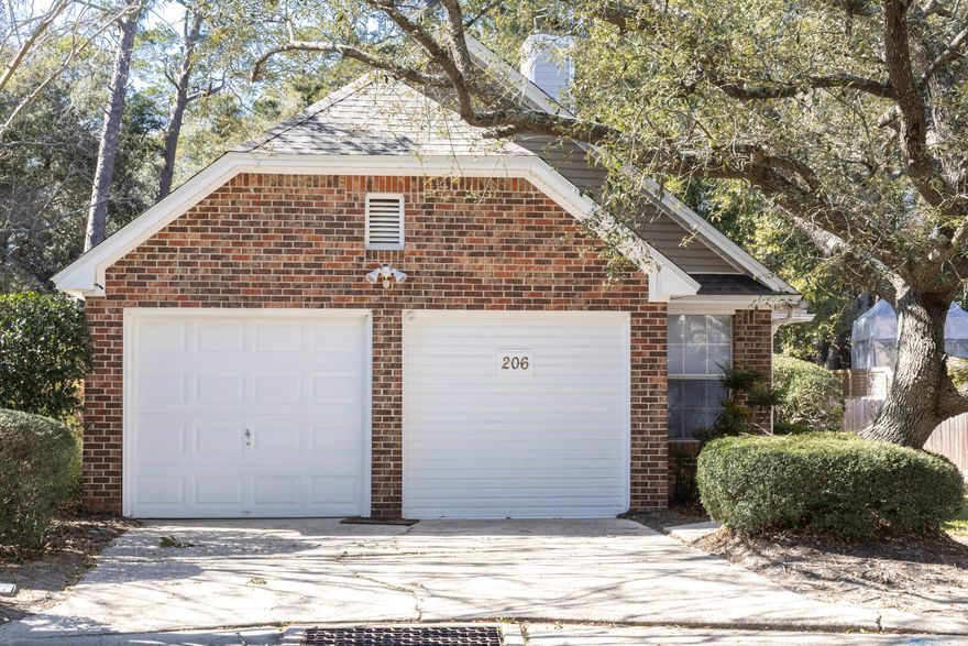 Adorable Florida Cottage home nestled in the Bluewater Bay Community. This 2BD/2BA home has vaulted ceilings in the living room along with a fireplace for the rare chilly nights. Open floor plan between the kitchen, dining room & living room. The 2 bedrooms are opposite sides of the house for plenty of privacy. Privacy fence surrounds the quaint backyard. New Roof 11/24, New HVAC system 1/26, Hotwater heater 12/20, Entire house fresh paint (from ceilings to baseboards to garage/front door) Pristine home for immediate move in. Home comes with 'as is' washer/dryer and microwave.  Owner provides lawn care, quarterly pest control & HVAC replacement service. Perfectly convenient to Destin (10 min), EOD School (5-7 min), Eglin AFB (15 min) & Interstate 10 (25 min) for traveling. Welcome to 206