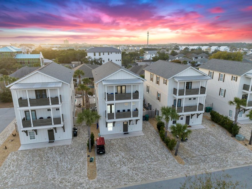 Spacious Miramar Beach home has proven to be a rental machine with an average annual income of over 191,000 gross rental income in 2022 with 5 weeks of owner use. This turnkey property is being sold fully furnished. Designed to maximize rental potential, this home comfortably sleeps 28 guests.  Some of the numerous highlights include:  7 bedrooms with full ensuite bathrooms, open floorplan perfect for hosting large events, enormous custom bunk room, private heated pool, parking for up to 6 vehicles, and close proximity to the beach access at Pompano Joes. Call to schedule your private showing today! Low HOA dues and if you keep it on the rental program the management will provide a golf cart for guest use. Close to beaches, enjoy sunsets and all the fun that the Emerald Coast provides 2023 produced strong rental numbers and 2024 also.  