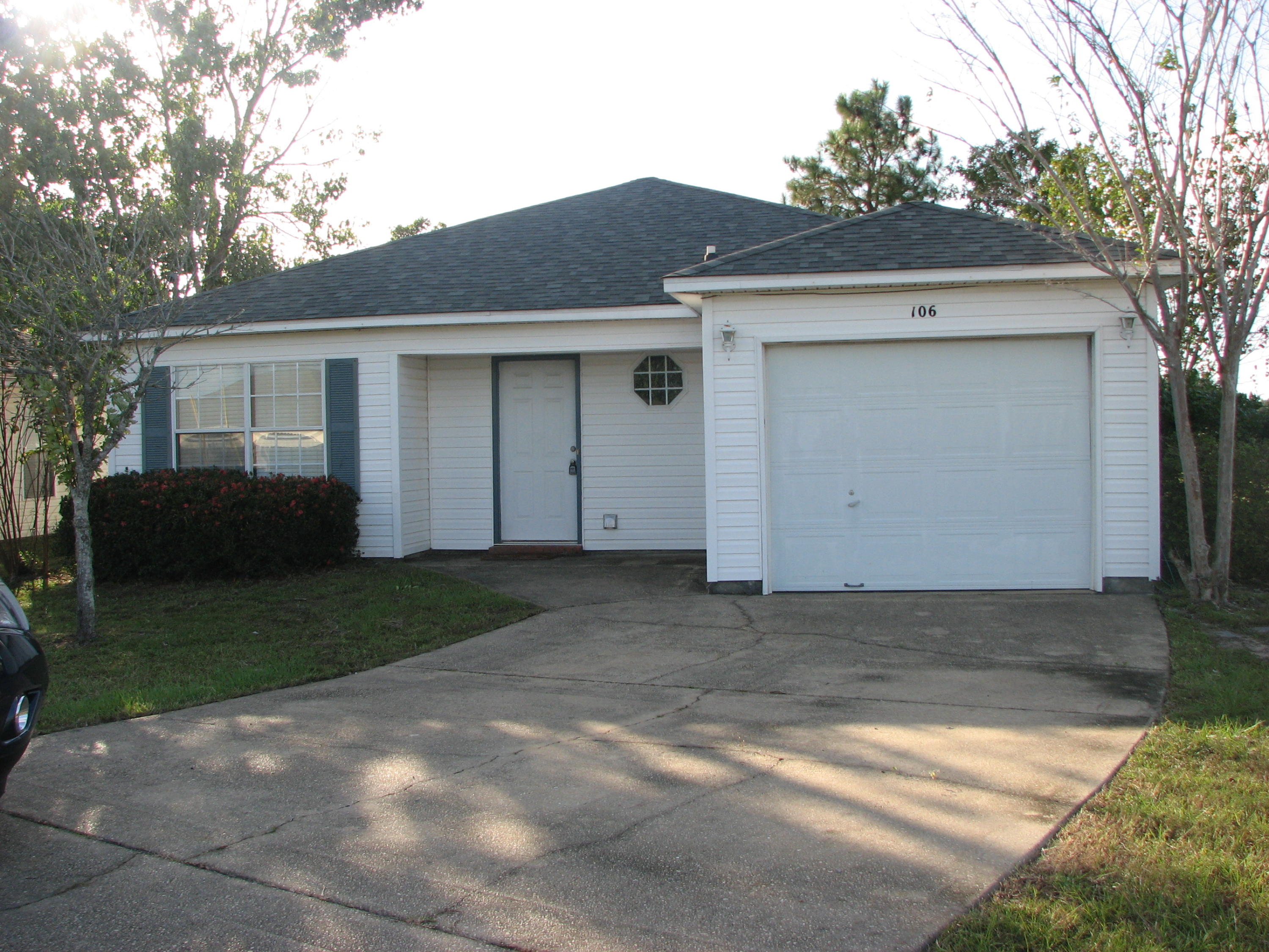 NO PETS!! Cute 3/2/1 south of I 10 for the convenient Duke, Eglin, FWB commute. Yard is small for easy upkeep. All properties require a credit check/application fee. Home is vacant and should be ready for occupany in a few days. Prospective tenant should verify school districts to their satisfaction.